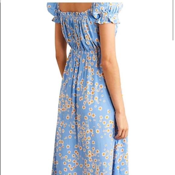 FAITHFULL THE BRAND Blue Daisy Midi Dress - Picture 2 of 7